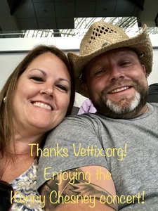 Curtis attended Kenny Chesney: Trip Around the Sun Tour With Thomas Rhett and Old Dominion on May 19th 2018 via VetTix 