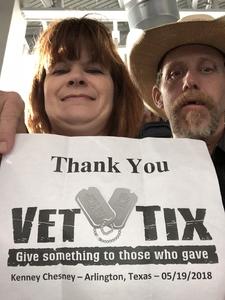 Amy attended Kenny Chesney: Trip Around the Sun Tour With Thomas Rhett and Old Dominion on May 19th 2018 via VetTix 