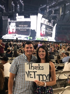 Anthony attended Taylor Swift Reputation Stadium Tour on May 8th 2018 via VetTix 