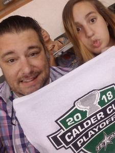 GILES attended Texas Stars vs. Rockford Icehogs - Game One- Western Conference Finals - AHL on May 18th 2018 via VetTix 