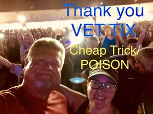 Dan USN (RET) attended Poison With Special Guests Cheap Trick and Pop Evil - Lawn Seats on Jun 2nd 2018 via VetTix 