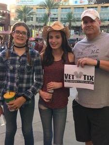 Richard attended Sugarland on May 31st 2018 via VetTix 