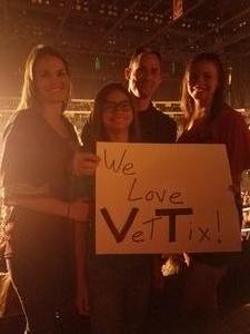 Chad attended Sugarland on May 31st 2018 via VetTix 