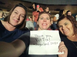 Gary attended Sugarland on May 31st 2018 via VetTix 