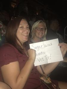 Shannon attended Sugarland on May 31st 2018 via VetTix 