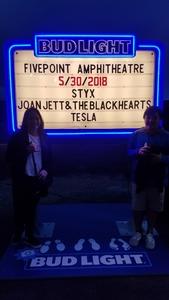 Christopher attended STYX and Joan Jett & the Blackhearts With Special Guests Tesla on May 30th 2018 via VetTix 