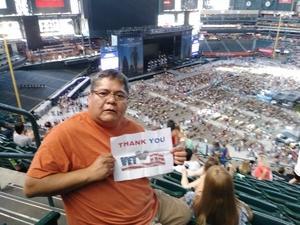 Anthony attended Kenny Chesney: Trip Around the Sun Tour on Jun 23rd 2018 via VetTix 