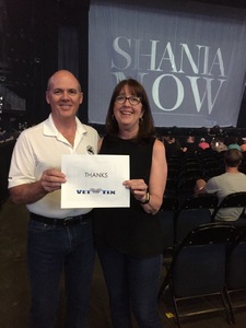 Garland attended Shania Twain - Live in Concert on Jun 4th 2018 via VetTix 