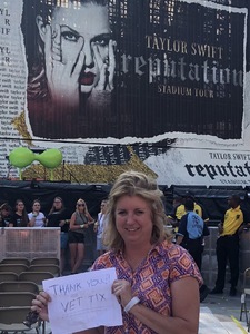 Karen attended Taylor Swift Reputation Stadium Tour on Jul 11th 2018 via VetTix 