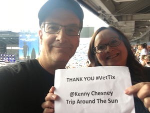 Blake attended Kenny Chesney: Trip Around the Sun Tour on Jun 30th 2018 via VetTix 