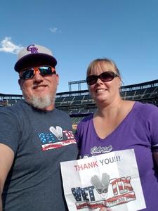 Christopher attended Colorado Rockies vs. Arizona Diamondbacks - MLB on Jul 11th 2018 via VetTix 