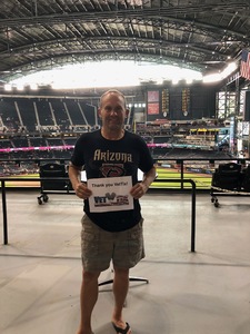 Ron attended Arizona Diamondbacks vs. Texas Rangers - MLB on Jul 31st 2018 via VetTix 