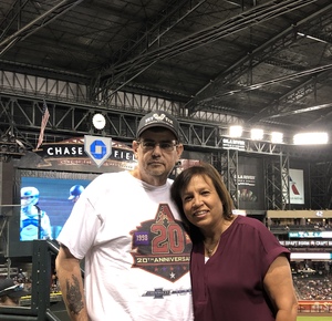 Gilbert & Maruja attended Arizona Diamondbacks vs. Texas Rangers - MLB on Jul 31st 2018 via VetTix 