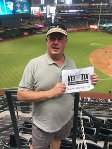 Rick attended Arizona Diamondbacks vs. Philadelphia Phillies - MLB on Aug 7th 2018 via VetTix 