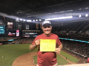 Terry attended Arizona Diamondbacks vs. San Diego Padres - MLB on Sep 3rd 2018 via VetTix 