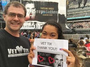 Gregory attended Taylor Swift Reputation Stadium Tour on Jul 22nd 2018 via VetTix 