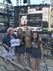 Ashley attended Taylor Swift Reputation Stadium Tour on Jul 20th 2018 via VetTix 