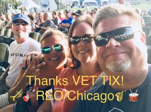 Dan Dice attended Chicago / Reo Speedwagon on Jun 29th 2018 via VetTix 