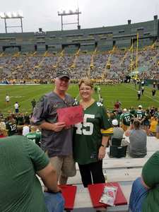 jamie attended Green Bay Packers vs. Pittsburgh Steelers - NFL Preseason on Aug 16th 2018 via VetTix 