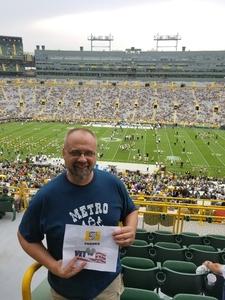 Peter attended Green Bay Packers vs. Pittsburgh Steelers - NFL Preseason on Aug 16th 2018 via VetTix 