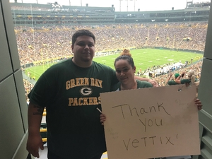 Jack attended Green Bay Packers vs. Pittsburgh Steelers - NFL Preseason on Aug 16th 2018 via VetTix 