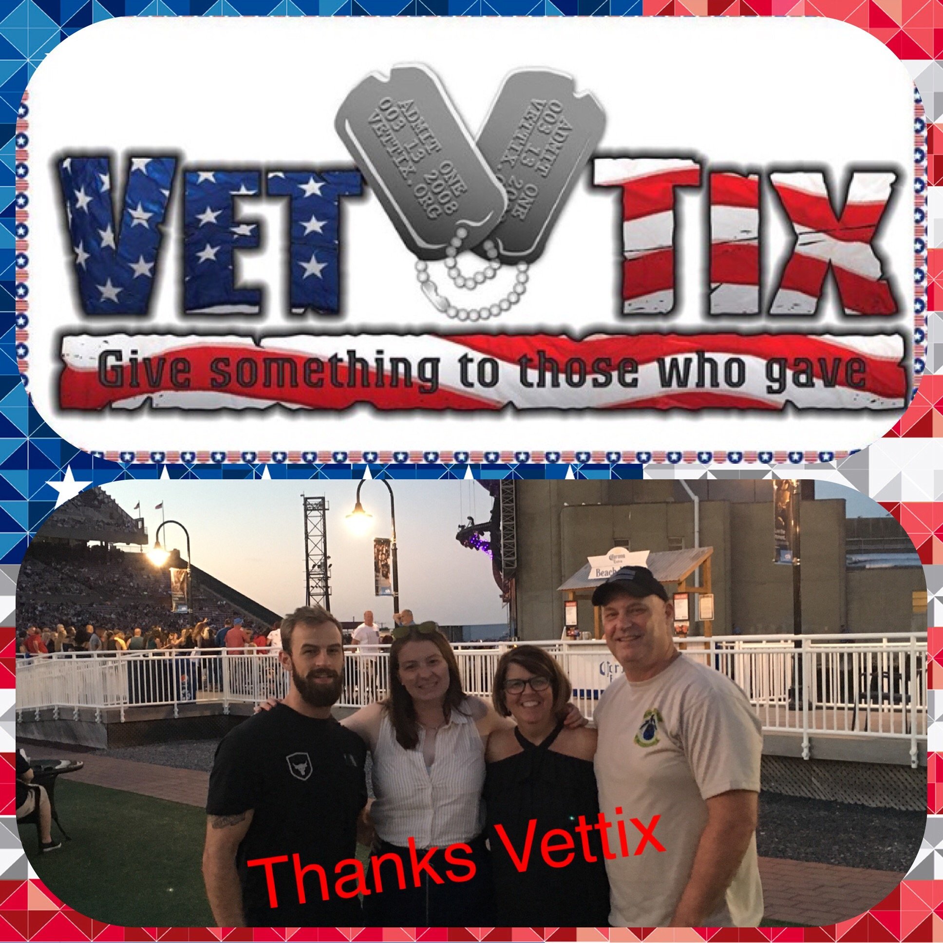 Donated by: Veteran Tickets Foundation Purchases. A huge #TQ to