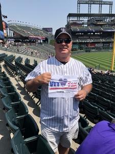 Bill attended Colorado Rockies vs San Diego Padres - MLB on Aug 23rd 2018 via VetTix 