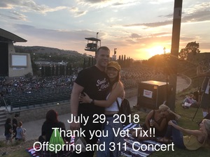 John attended 311 and the Offspring: Never-ending Summer Tour on Jul 29th 2018 via VetTix 