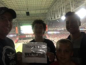 Nicholas attended Arizona Cardinals vs. Denver Broncos - NFL Preseason on Aug 30th 2018 via VetTix 