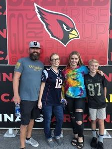 Jonny attended Arizona Cardinals vs. Denver Broncos - NFL Preseason on Aug 30th 2018 via VetTix 