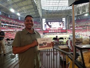 Ian attended Arizona Cardinals vs. Denver Broncos - NFL Preseason on Aug 30th 2018 via VetTix 