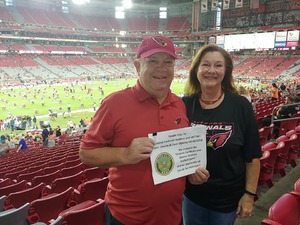 David attended Arizona Cardinals vs. Denver Broncos - NFL Preseason on Aug 30th 2018 via VetTix 