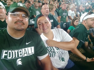 Ben attended Michigan State Spartans vs. Utah State Aggies - NCAA Football on Aug 31st 2018 via VetTix 