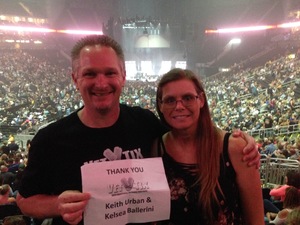 Gregory attended Keith Urban With Kelsea Ballerini on Aug 17th 2018 via VetTix 