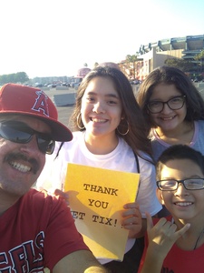 Danny Soto & Family attended Los Angeles Angels vs. Colorado Rockies - MLB on Aug 27th 2018 via VetTix 