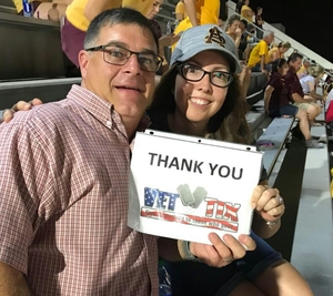 Robert attended Arizona State University Sun Devils vs. UTSA - NCAA Football on Sep 1st 2018 via VetTix 
