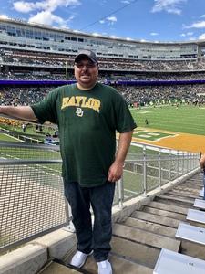 William attended Baylor University Bears vs. Kansas State - NCAA Football on Oct 6th 2018 via VetTix 