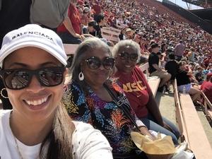 Sarah attended USC Trojans vs. UNLV - NCAA Football on Sep 1st 2018 via VetTix 