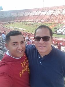 Miguel attended USC Trojans vs. UNLV - NCAA Football on Sep 1st 2018 via VetTix 
