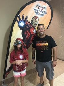 Natalie attended Marvel Universe Live! Age of Heroes - Presented by the Frank Erwin Center on Aug 26th 2018 via VetTix 