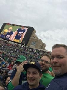 Richard attended Notre Dame Fightin' Irish vs. Vs. Ball State Cardinals - NCAA Football on Sep 8th 2018 via VetTix 