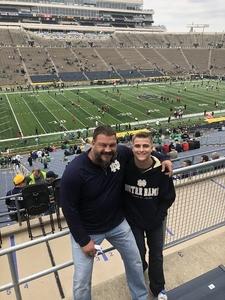 Christopher attended Notre Dame Fightin' Irish vs. Vs. Ball State Cardinals - NCAA Football on Sep 8th 2018 via VetTix 