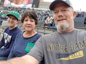 Nicholas attended Notre Dame Fightin' Irish vs. Vs. Ball State Cardinals - NCAA Football on Sep 8th 2018 via VetTix 