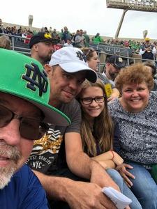 Kenneth attended Notre Dame Fightin' Irish vs. Vs. Ball State Cardinals - NCAA Football on Sep 8th 2018 via VetTix 