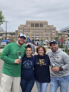 Jeffrey attended Notre Dame Fightin' Irish vs. Vs. Ball State Cardinals - NCAA Football on Sep 8th 2018 via VetTix 