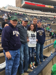David attended Notre Dame Fightin' Irish vs. Vs. Ball State Cardinals - NCAA Football on Sep 8th 2018 via VetTix 
