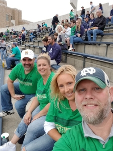 Jamie attended Notre Dame Fightin' Irish vs. Vs. Ball State Cardinals - NCAA Football on Sep 8th 2018 via VetTix 