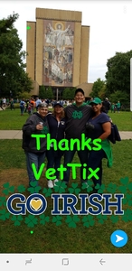 Jennifer attended Notre Dame Fightin' Irish vs. Vs. Ball State Cardinals - NCAA Football on Sep 8th 2018 via VetTix 