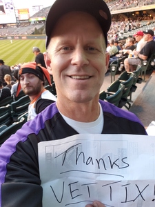 Tim attended Colorado Rockies vs San Francisco Giants - MLB on Sep 4th 2018 via VetTix 