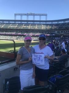 Cook family attended Colorado Rockies vs Arizona Diamondbacks - MLB on Sep 13th 2018 via VetTix 